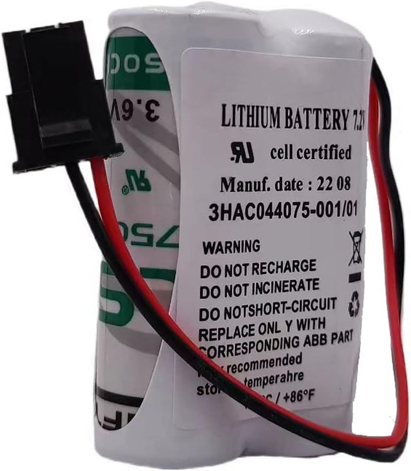 BATTEMALL 3HAC044075-001/01 Battery TA521 7.2V 3600mAh for ABB Robot CPU SMB ABB3HAC16831-1 Lithium Battery - Image 2